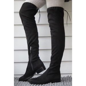 Sam Edelman Paloma Black Suede Over The Knee Boots
